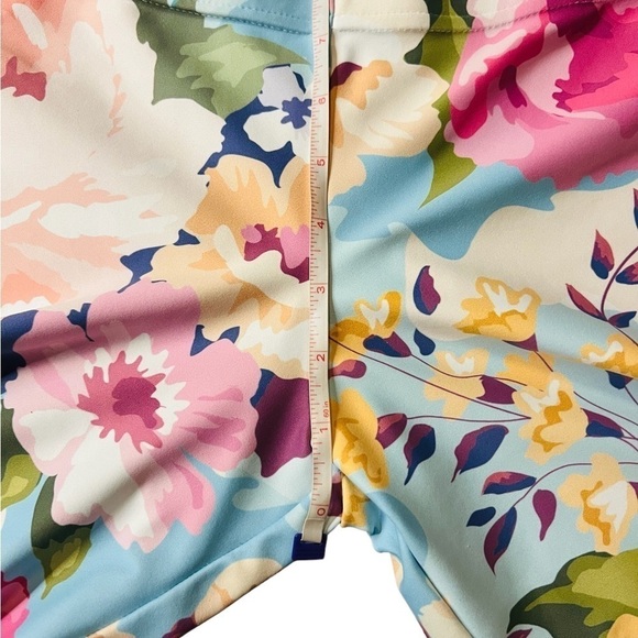 FIERCEPULSE WOMENS PRETTY FLORAL ATHLETIC LEGGINGS SIZE XL - Picture 6 of 8